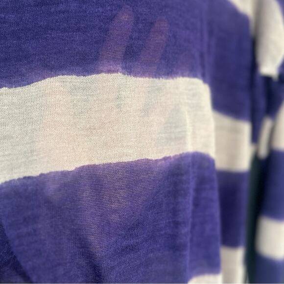 Loft - Sheer Striped Long Sleeve Top - Picture 2 of 12